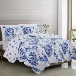 Best deal 🔔 Great Bay Home Jacqueline Watercolor Floral Printed Quilt Set Full / Queen ❤️