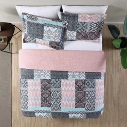 New ✨ Modern Threads 100% Cotton 2 Or 3 Piece Printed Reversible Quilt Sets Sylvia. 🎁 -Bedding Sets & Collections Sales Shop unnamed file 15994