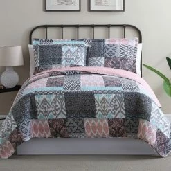New ✨ Modern Threads 100% Cotton 2 Or 3 Piece Printed Reversible Quilt Sets Sylvia. 🎁 -Bedding Sets & Collections Sales Shop unnamed file 15995