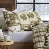 Buy 🎁 Great Bay Home Stonehurst Lodge Reversible Quilt Set Full / Queen Taupe / Green ✨
