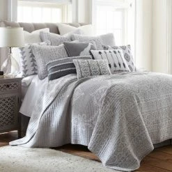 Discount ✨ Carlisle Grey Quilt and Pillow Sham Set - Levtex Home 🔔