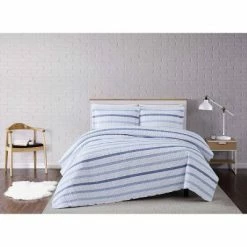 Best deal 🔥 Waffle Stripe Quilt Set Blue/White - Truly Soft 🤩 -Bedding Sets & Collections Sales Shop unnamed file 16184