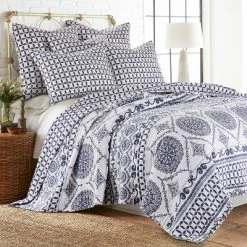 Promo 😍 Homthreads Valentina Quilt Set Blue 🛒