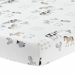 Budget ⭐ Lambs & Ivy Baby Farm Animals 5-Piece White/Taupe Baby Crib Bedding Set 🧨 -Bedding Sets & Collections Sales Shop unnamed file 16349