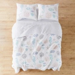 Hot Sale 🎁 Blue Sea Quilt and Pillow Sham Set - Levtex Home 😍
