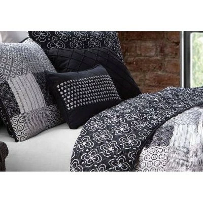 Cheapest ⌛ Geneva Home Fashions Avondale Manor Evangeline Quilt & Sham Set Black ❤️ 1 Cheapest ⌛ Geneva Home Fashions Avondale Manor Evangeline Quilt & Sham Set Black ❤️