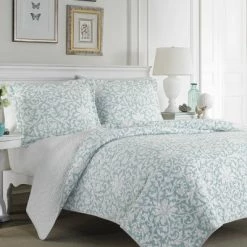 Buy 😀 Mia Reversible Quilt Set Blue - Laura Ashley 🎁