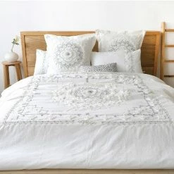 Best Sale 🌟 Harleson Medallion Comforter Set - White & Grey - Levtex Home 🔥