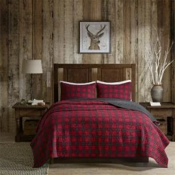 Cheapest 🤩 Woolrich Check Oversized Quilt Mini Set Red ❤️