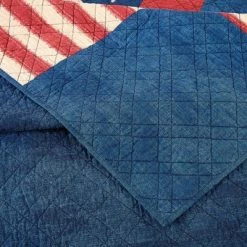 Outlet 🔔 3pc Americana Patch Quilt Set Blue/Red - Modern Heirloom ⌛ -Bedding Sets & Collections Sales Shop unnamed file 16675
