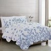 Flash Sale 🔥 Great Bay Home Raelynn Floral Printed Quilt Set King 🔥