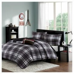 Best reviews of ⭐ Mi Zone Shawn Plaid Quilted Coverlet Set - Black 🎁 -Bedding Sets & Collections Sales Shop unnamed file 16807