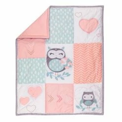 Wholesale 👏 Lambs & Ivy Sweet Owl Dreams Pink Heart Nursery 5-Piece Baby Crib Bedding Set 🎉 -Bedding Sets & Collections Sales Shop unnamed file 16887