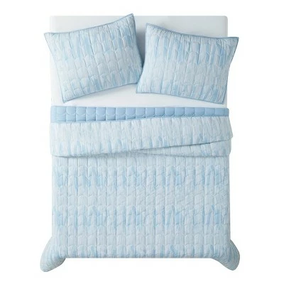 Cheapest β€οΈ Brooklyn Loom Trevor Quilt Set Blue/white π 3 Cheapest β€οΈ Brooklyn Loom Trevor Quilt Set Blue/white π - Image 3
