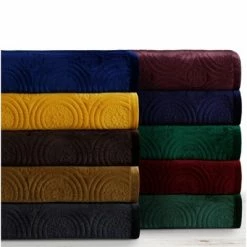 Cheapest 🎉 Capri Medallion Velvet Oversized Solid Quilt Set - Tribeca Living Plum ❤️