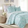 Outlet 👍 Homthreads Veronique Quilt Set Blue ⭐