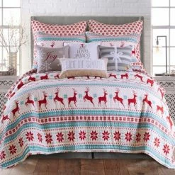 Best deal ✨ Silent Night Teal Holiday Quilt Set - Levtex Home ⭐ -Bedding Sets & Collections Sales Shop unnamed file 16962