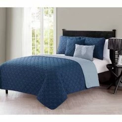 New 💯 Hayden Quilt Set - VCNY Navy/gray ✔️