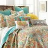 Buy 😍 Palisades Paisley Quilt Set - Full/Queen Quilt and Two Standard Pillow Shams Teal - Levtex Home 🎁