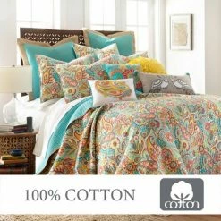 Buy 😍 Palisades Paisley Quilt Set - Full/Queen Quilt and Two Standard Pillow Shams Teal - Levtex Home 🎁 -Bedding Sets & Collections Sales Shop unnamed file 16998