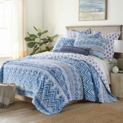 Hot Sale 👍 Aquatine Quilt and Pillow Sham Set - Levtex Home 💯 -Bedding Sets & Collections Sales Shop unnamed file 17072
