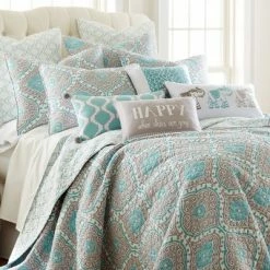 Hot Sale 👍 Gramercy Teal Quilt and Pillow Sham Set - Levtex Home 🛒