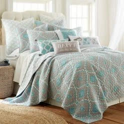 Hot Sale 👍 Gramercy Teal Quilt and Pillow Sham Set - Levtex Home 🛒 -Bedding Sets & Collections Sales Shop unnamed file 17152