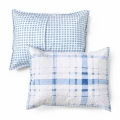 Best deal 🛒 Bartlett Plaid Cotton Percale Quilt Set - Martha Stewart Blue 🔥 -Bedding Sets & Collections Sales Shop unnamed file 17156