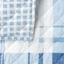 Best deal 🛒 Bartlett Plaid Cotton Percale Quilt Set - Martha Stewart Blue 🔥 -Bedding Sets & Collections Sales Shop unnamed file 17157