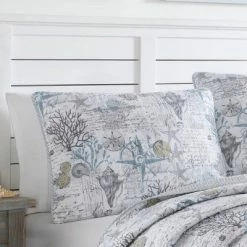 Best reviews of 🧨 Beach Bliss Pelican Quilt & Sham Set Gray - Tommy Bahama 🤩