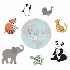 Promo 🤩 Lambs & Ivy Wild Life 5-Piece Baby Crib Bedding Set - Protect the Animals 👍 -Bedding Sets & Collections Sales Shop unnamed file 17179