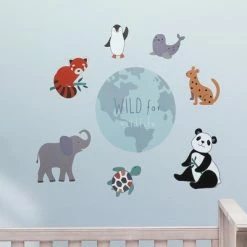 Promo 🤩 Lambs & Ivy Wild Life 5-Piece Baby Crib Bedding Set - Protect the Animals 👍 -Bedding Sets & Collections Sales Shop unnamed file 17180