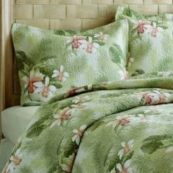 Flash Sale 💯 Tropical Orchid Palm Quilt & Sham Set Green - Tommy Bahama 👍
