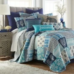 Budget 🎁 Chandra Printed Patchwork Quilt and Pillow Sham Set - Levtex Home 🌟 -Bedding Sets & Collections Sales Shop unnamed file 17231