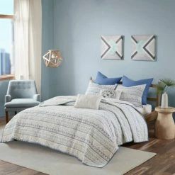 Cheapest 💯 Urban Habitat Blue Sydney Cotton Reversible Coverlet Set -7pc 🔥 -Bedding Sets & Collections Sales Shop unnamed file 17252