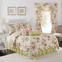 Best Sale 🔥 Waverly Emma's Garden 3pc Quilt Set - Green/Pink 🛒 -Bedding Sets & Collections Sales Shop unnamed file 17270