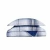 Outlet 😀 London Fog Nolan Houndstooth Stripe Quilt Set White/blue 🔥