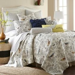Best Pirce 🛒 Mockingbird Toile Quilt and Pillow Sham Set - Levtex Home 🌟 -Bedding Sets & Collections Sales Shop unnamed file 17362