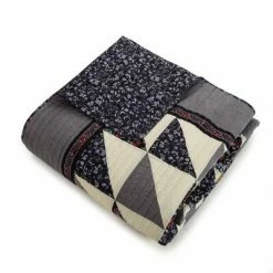 Promo 🧨 3pc Foxwood Flying Geese Reversible Quilt Set - Vera Bradley Gray ❤️