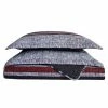 Best deal 🔔 London Fog Warren Stripe Quilt Set Gray/black 👏
