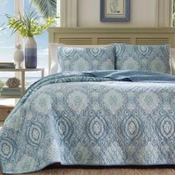 Budget 🔔 King Turtle Cove Quilt & Sham Set Turquoise/Aqua - Tommy Bahama 😍