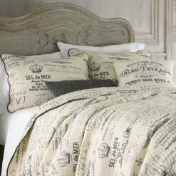 Budget 🛒 Histoire Toile Quilt Set - Twin Quilt and One Standard Sham Grey - Levtex Home ✨ -Bedding Sets & Collections Sales Shop unnamed file 17473