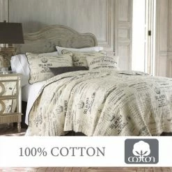 Budget 🛒 Histoire Toile Quilt Set - Twin Quilt and One Standard Sham Grey - Levtex Home ✨ -Bedding Sets & Collections Sales Shop unnamed file 17474