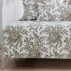 Deals 🛒 39" X 75" Bedford Daybed Quilt & Sham Bonus Set Brown - Laura Ashley 🛒