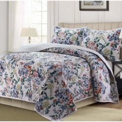 Best Sale 🔥 Floris Digital Printed Oversized Velvet Quilt Set - Tribeca Living Multicolored 😀