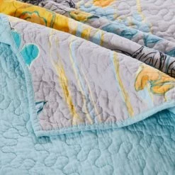 Best reviews of ⌛ Watercolor Dream Quilt & Sham Set - Greenland Home Fashions White 👏