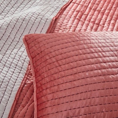 Coupon ✨ Aviva Velvet Pick Stitch Quilt Set - Refinery29 Berry ⌛ 5 Coupon ✨ Aviva Velvet Pick Stitch Quilt Set - Refinery29 Berry ⌛ - Image 5