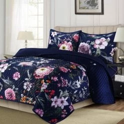 Buy 🤩 Zara Digital Printed Oversized Velvet Quilt Set - Tribeca Living Multicolored 🛒