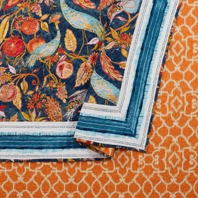 Budget π Peacock Garden Quilt & Sham Set Blue/Orange - Dena Home β¨ 6 Budget π Peacock Garden Quilt & Sham Set Blue/Orange - Dena Home β¨ - Image 6
