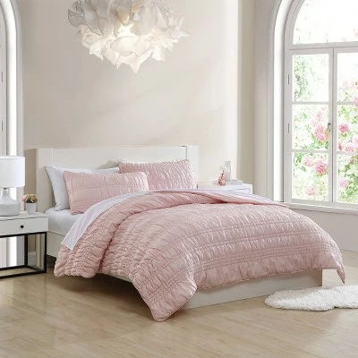 Deals π Scrunch Stripe Microfiber Quilt & Sham Set - Poppy & Fritz Pink π 2 Deals π Scrunch Stripe Microfiber Quilt & Sham Set - Poppy & Fritz Pink π - Image 2